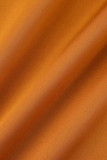 Бордовый модный повседневный сплошной лоскутный контрастный отложной воротник с длинным рукавом из двух частей