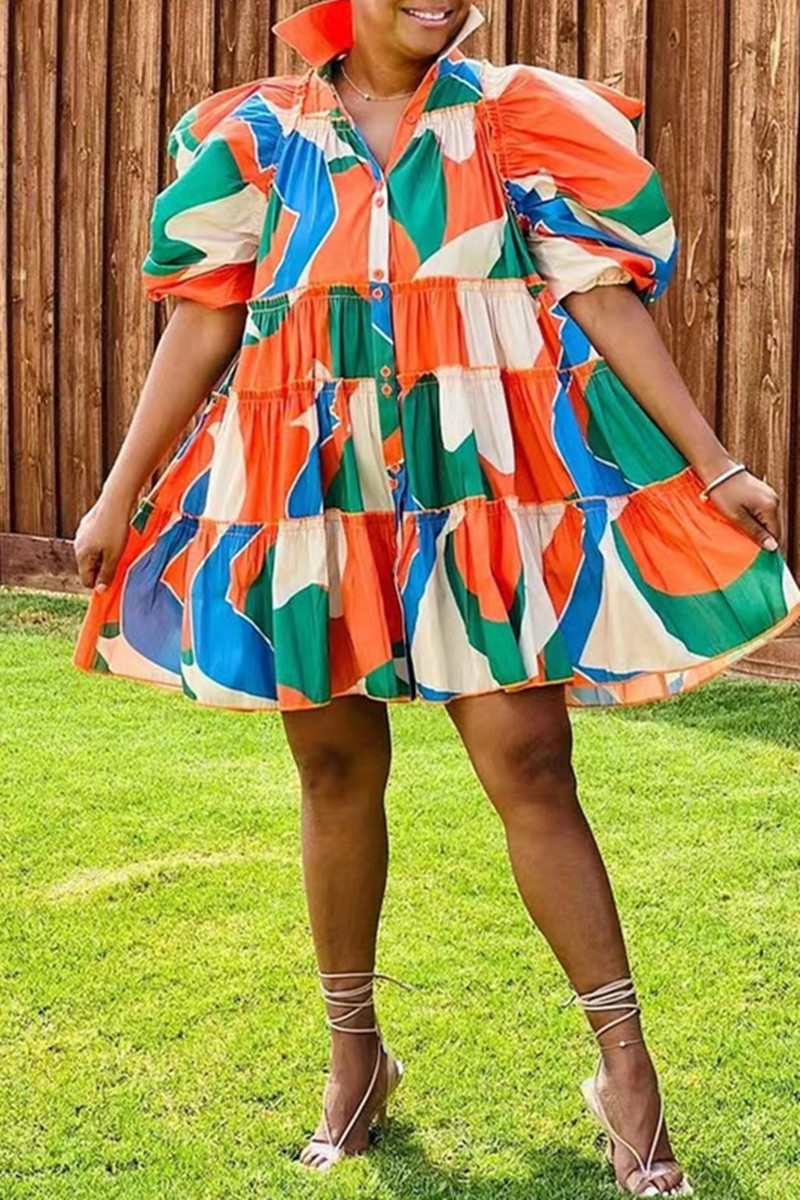 

Apricot Fashion Casual Solid Patchwork Turndown Collar Shirt Dress Plus Size Dresses