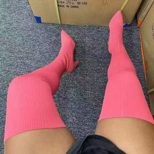 Scarpe comode a punta in tinta unita casual alla moda rosa