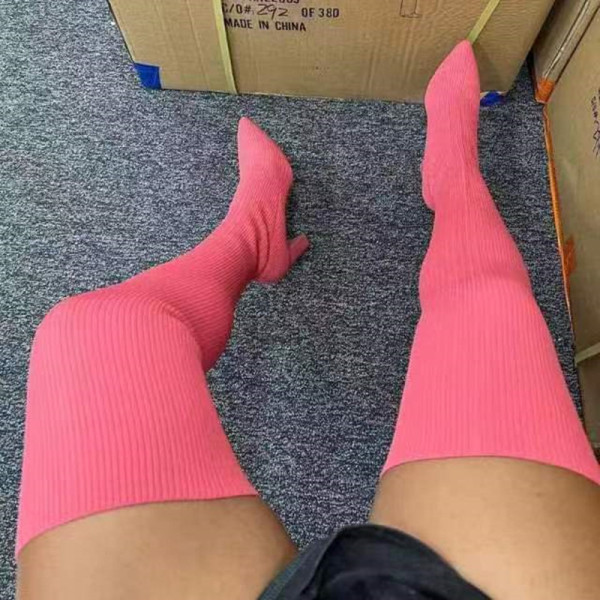 Zapatos cómodos puntiagudos de color sólido con retazos informales de moda rosa (sujeto al objeto real)
