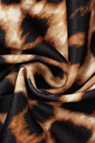 Kamouflage Mode Casual Print Cardigan Byxor Turndown krage Plus Size Two Pieces