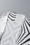White Street Print Patchwork Outerwear