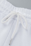 Himmelsblå Mode Casual Sportkläder Solid Patchwork U-hals ärmlös två delar
