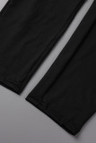 Vita Sexiga Solid Patchwork V-hals Plus Size Jumpsuits