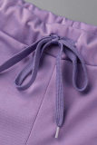 ピンクのファッションプリントパッチワークジッパーカラー長袖ツーピース