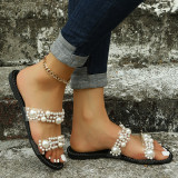 Scarpe comode rotonde con patchwork casual di moda bianca