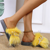Ginger Fashion Casual Patchwork Metal Accessories Decoration Round Comfortable Shoes