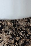 Черное золото с сексуальным принтом в стиле пэчворк с разрезом на плече и платьями русалки