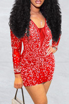 Красные модные сексуальные лоскутные платья с горячим бурением, прозрачные платья с V-образным вырезом и длинными рукавами