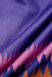 Costumi da bagno patchwork scavati a righe sexy viola