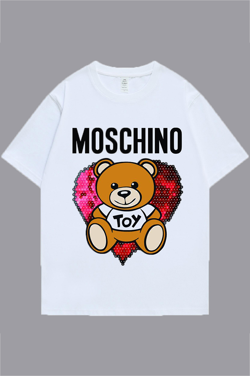 

White Fashion Casual Character Print Letter O Neck T-Shirts