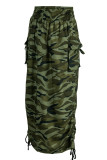 Camouflage Moda Casual Stampa Basic Regolare Vita alta Convenzionale Pantaloni a stampa intera
