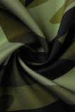 Camouflage Mode Casual Print Basic Vanlig hög midja Konventionella heltrycksunderdelar