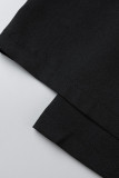 Combinaisons droites noires sexy en patchwork uni