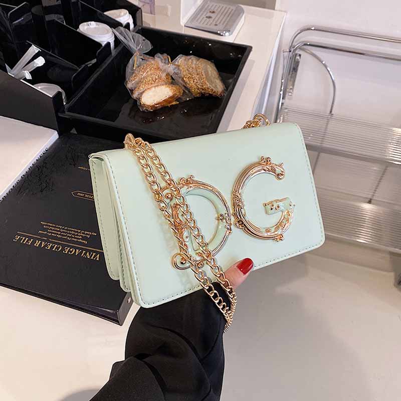 

Light Green Fashion Vintage Letter Chains Bags