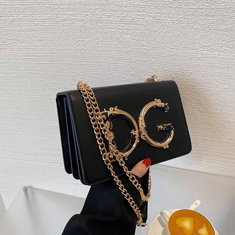 

Black Fashion Vintage Letter Chains Bags