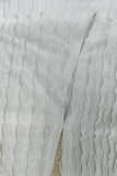 Tops asymétriques à col rond asymétriques en patchwork évidés blancs sexy