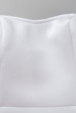 Белые сексуальные однотонные лоскутные платья русалки без бретелек