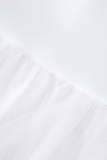 Robes de sirène trompette sans bretelles en patchwork blanc sexy