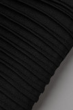 Серый модный повседневный однотонный лоскутный косой воротник с коротким рукавом из двух частей