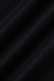 Черные модные повседневные топы с v-образным вырезом в стиле пэчворк с буквенным принтом
