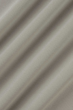 Серый повседневный принт Пэчворк Воротник с капюшоном Юбка-карандаш Платья