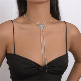Серебряные сексуальные ожерелья со стразами в стиле пэчворк на каждый день