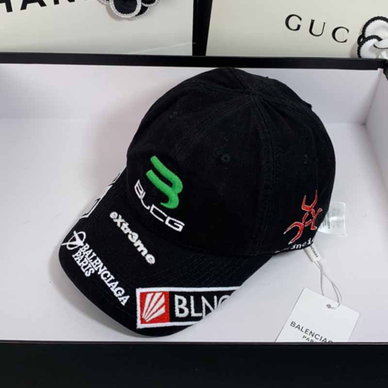 

Black Casual Letter Embroidered Hat