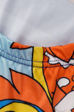 Bruine sexy patchwork rechte rugloze jumpsuits met halterprint