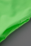 Зеленые сексуальные однотонные лоскутные бретельки с принтом в стиле пэчворк стандартные комбинезоны