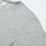 T-shirts décontractés imprimé vintage patchwork lettre O cou gris