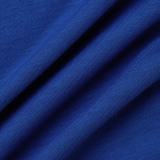 ブルーカジュアルソリッドパッチワークフード付きカラーストレートドレス