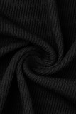 Kaki Casual Sportswear Solide Patchwork Fermeture Éclair Col Combinaisons Régulières