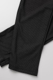 Kaki Casual Sportswear Solide Patchwork Fermeture Éclair Col Combinaisons Régulières