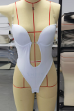 Light Yellow Sexy Solid Hollowed Out Patchwork Lingerie