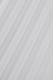 Macacão reto branco casual elegante patchwork sólido com decote em v