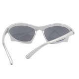 Weiße, lässige, tägliche, solide Patchwork-Sonnenbrille