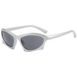 Белые повседневные однотонные солнцезащитные очки в стиле пэчворк на каждый день