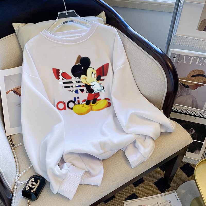 

White Casual Character Print Patchwork O Neck Tops