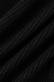 Черный сексуальный принт в стиле пэчворк с V-образным вырезом без рукавов из двух частей