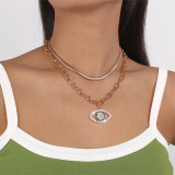 Silver Daily Vintage Patchwork Rhinestone Necklaces