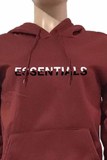 Rose Red Casual Print Letter Hooded Collar Long Sleeve Two Pieces