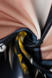 Черные модные сексуальные лоскутные узкие брюки с высокой талией и принтом в стиле пэчворк