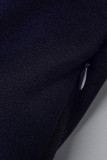 Lila Casual Solid Patchwork Träne mit Gürtel O-Ausschnitt A-Linie Kleider