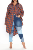Jeans de mezclilla ajustados de cintura media con patchwork de bloque de color fucsia casual