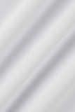 Белый Мода Однотонный Пэчворк с U-образным вырезом Без Рукавов Из двух частей