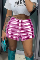 Pink Street Solid Patchwork Regular High Waist Pencil Solid Color Bottoms