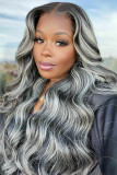 Grey Daily Patchwork Wigs