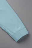 イエロー カジュアル シンプル ソリッド パッチワーク バックル ターンダウン カラー 長袖 ツーピース