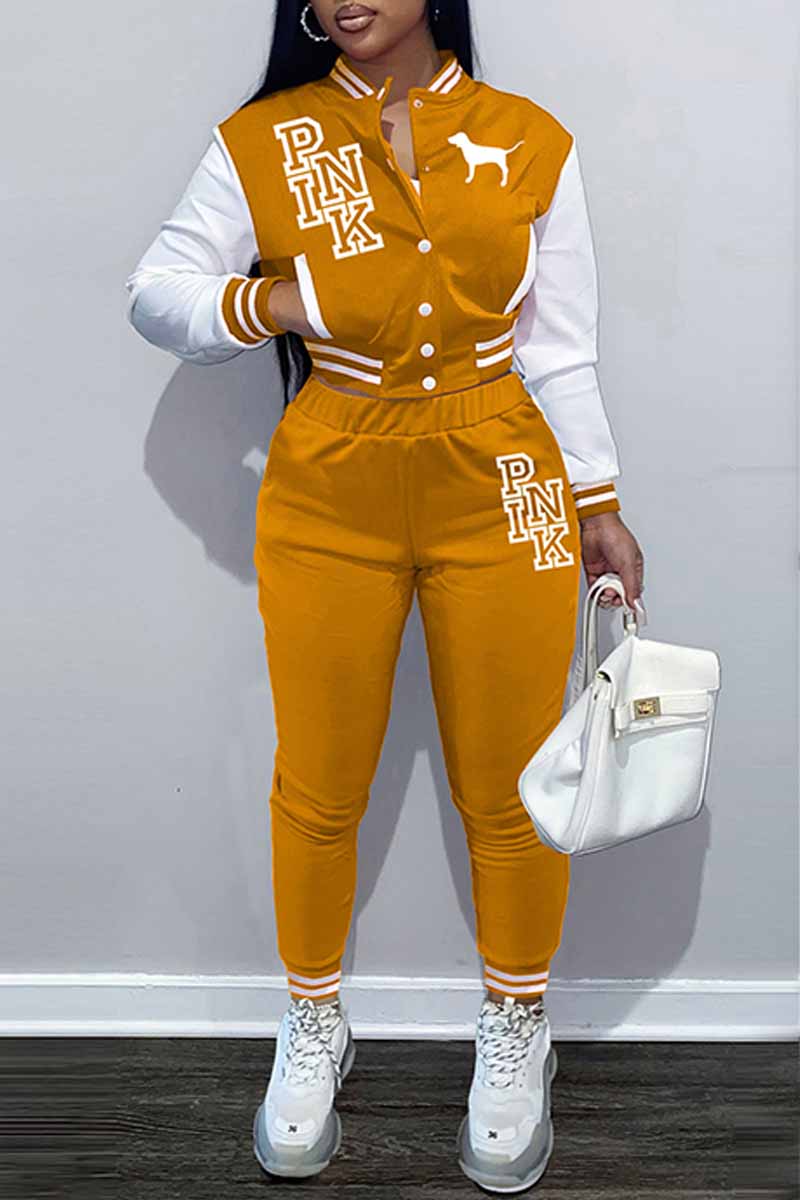 

Orange Street Print Letter Half A Turtleneck Long Sleeve Two Pieces